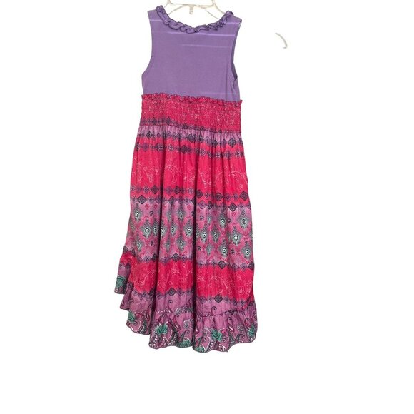 Faded Glory Girls Dress Size S 6-6X High-Low Summer Sleeveless‎ Purple Pink Boho - Picture 4 of 4